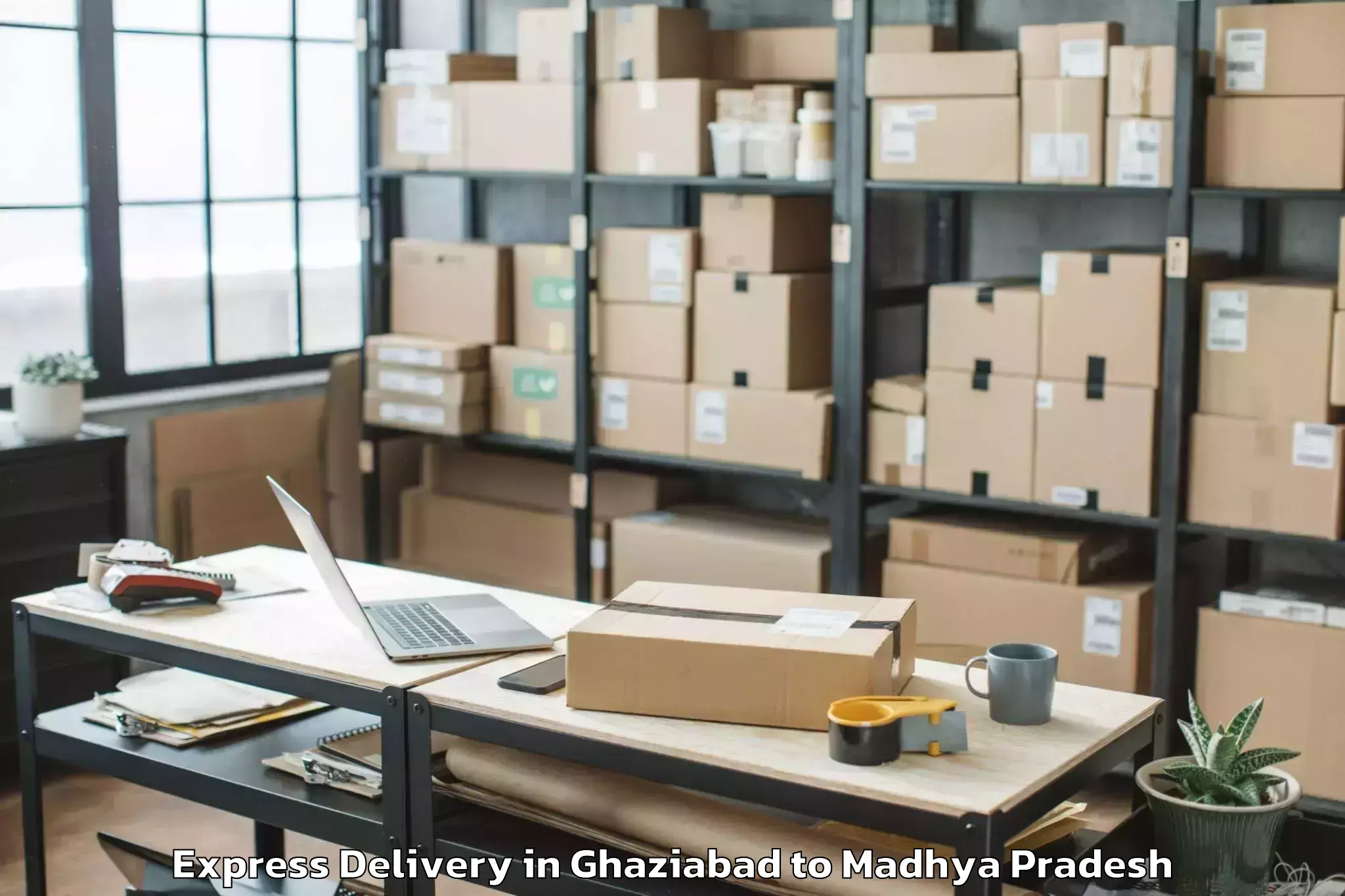 Professional Ghaziabad to Kukshi Express Delivery